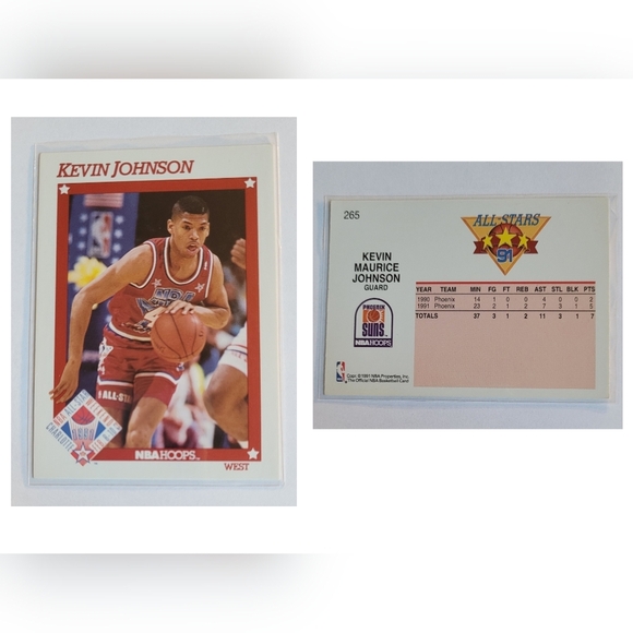 1991 WEST RAW MINT NBA HOOPS ALLSTAR KEVIN DUCKWORTH CLYDE DREXLER JOHN STOCKTON - Picture 4 of 8